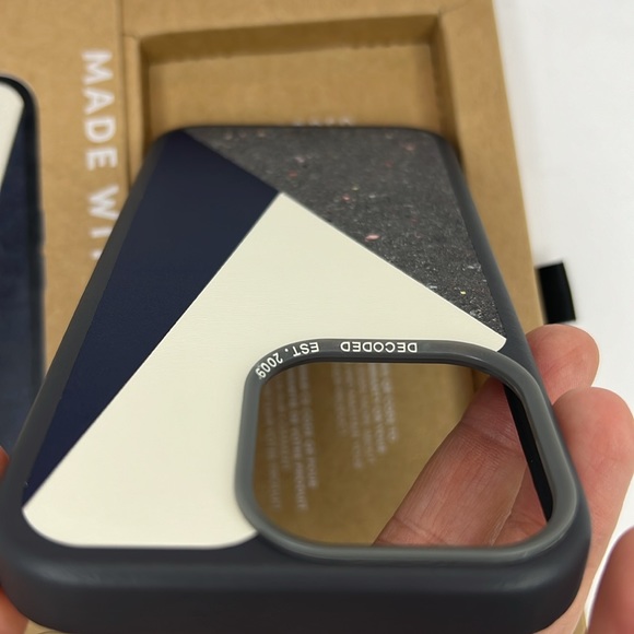 Decoded Nike Grind Recycled Leather Protective Phone Case iPhone 13 Pro Max Navy - Picture 11 of 11